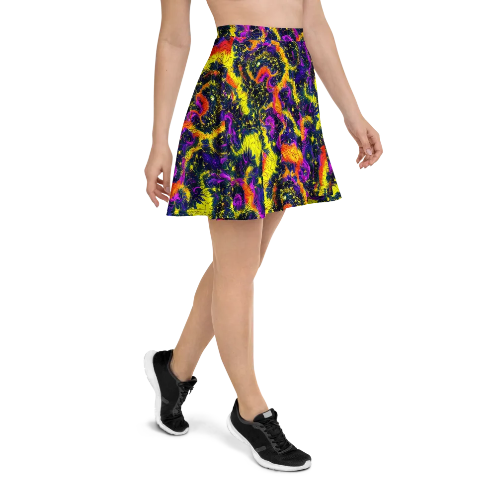 Nightfire Mosaic on Skater Skirt — Right