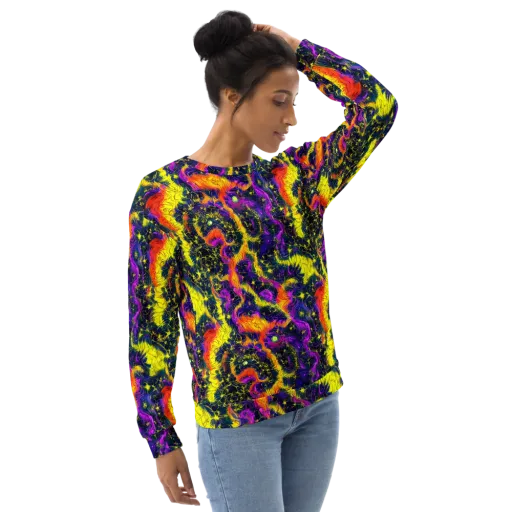Nightfire Mosaic on a Sweatshirt