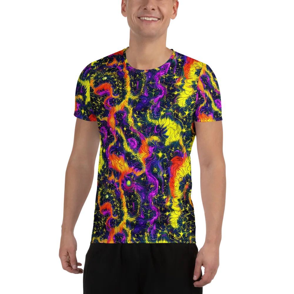 Nightfire Mosaic on Men's Athletic T-Shirt — Front