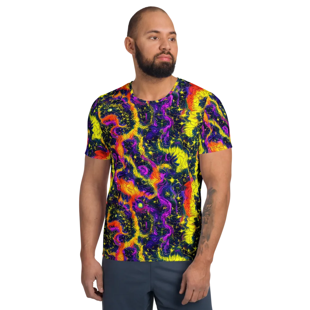 Nightfire Mosaic on Men's Athletic T-Shirt — Front
