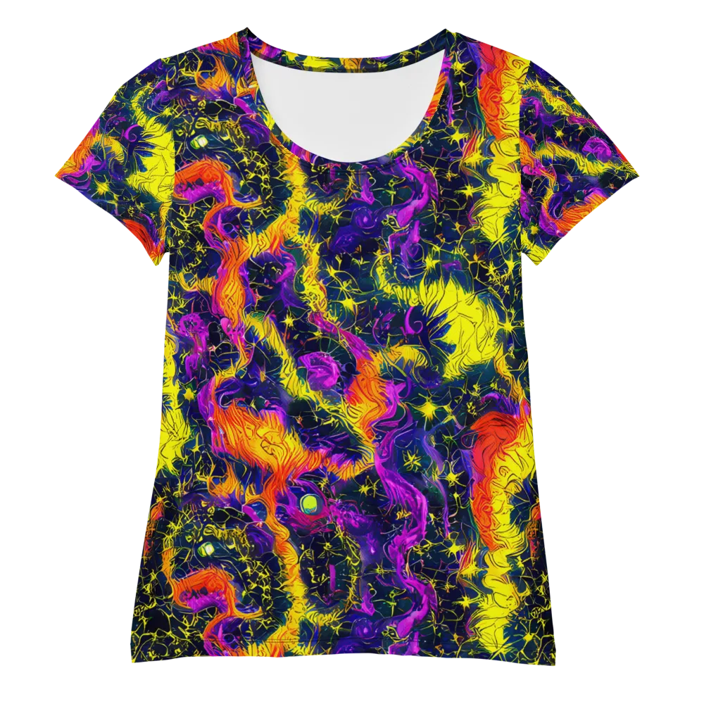 Nightfire Mosaic on Women's Athletic T-Shirt — Front
