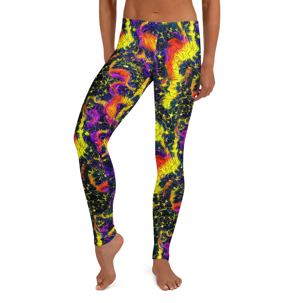 Nightfire Mosaic on Leggings — Front