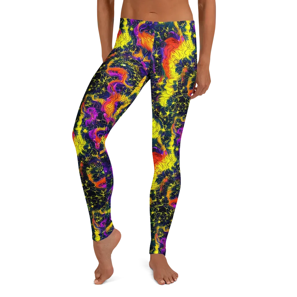 Nightfire Mosaic on Leggings — Front