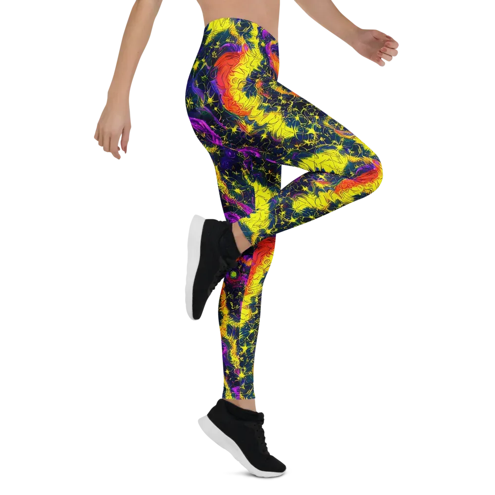 Nightfire Mosaic on Leggings — Right