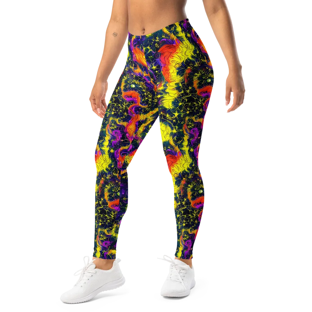 Nightfire Mosaic on Leggings — Left Front