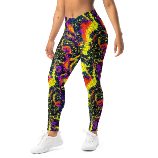 Nightfire Mosaic on a Leggings