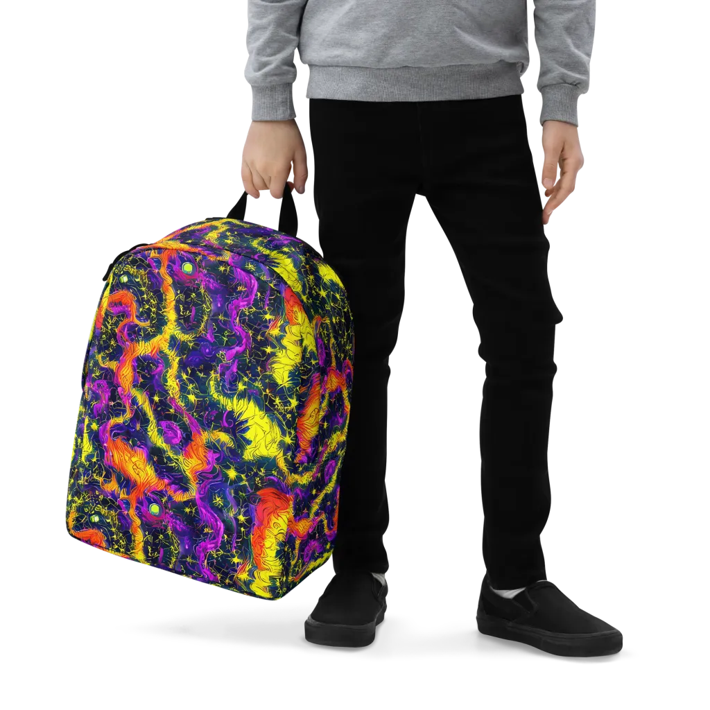 Nightfire Mosaic on Minimalist Backpack — Zoomed-in