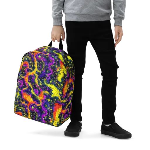 Nightfire Mosaic on a Minimalist Backpack