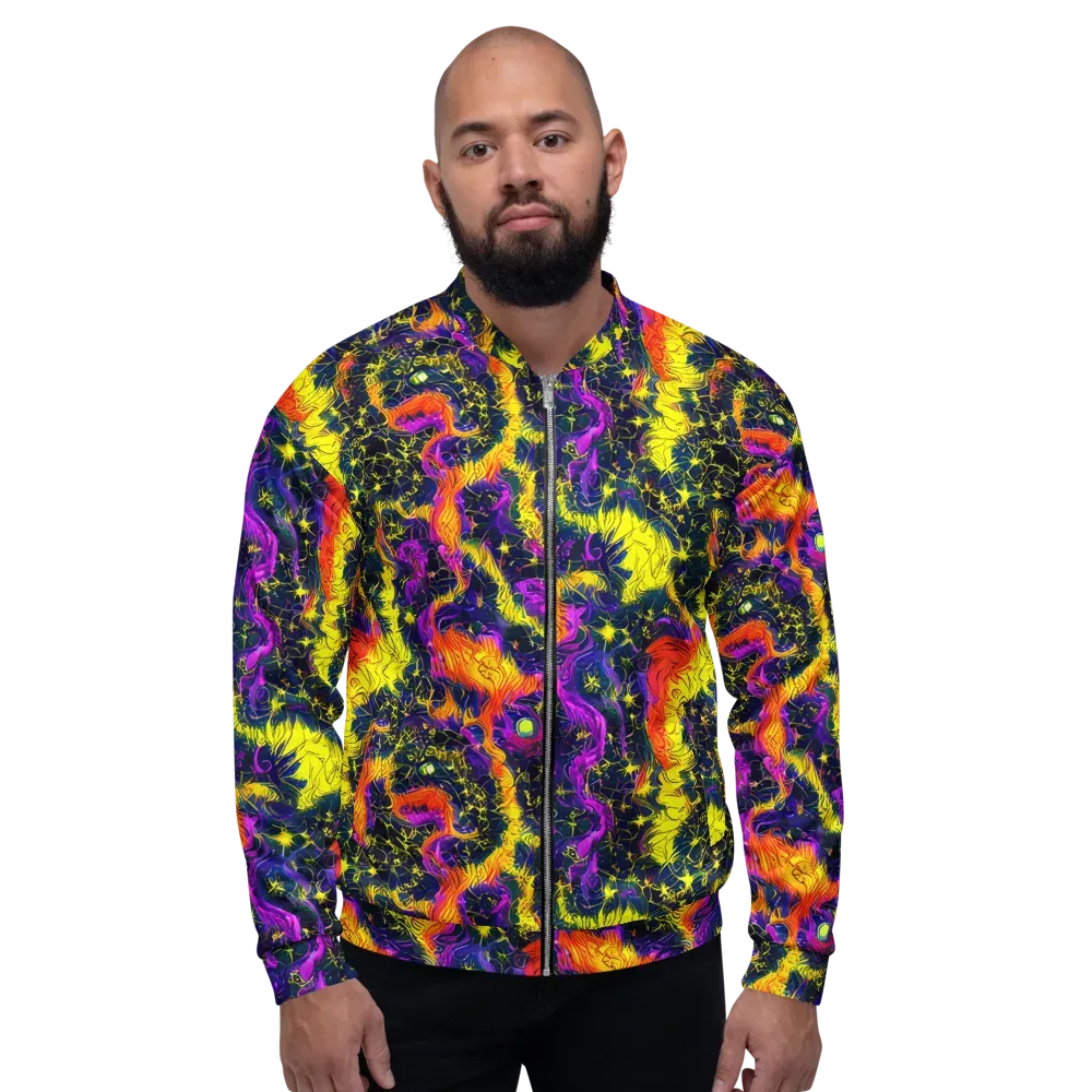 Nightfire Mosaic on Bomber Jacket — Front