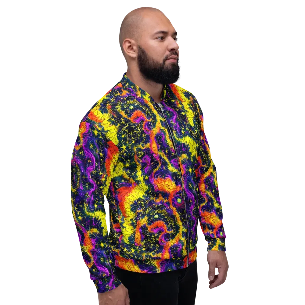 Nightfire Mosaic on Bomber Jacket — Right