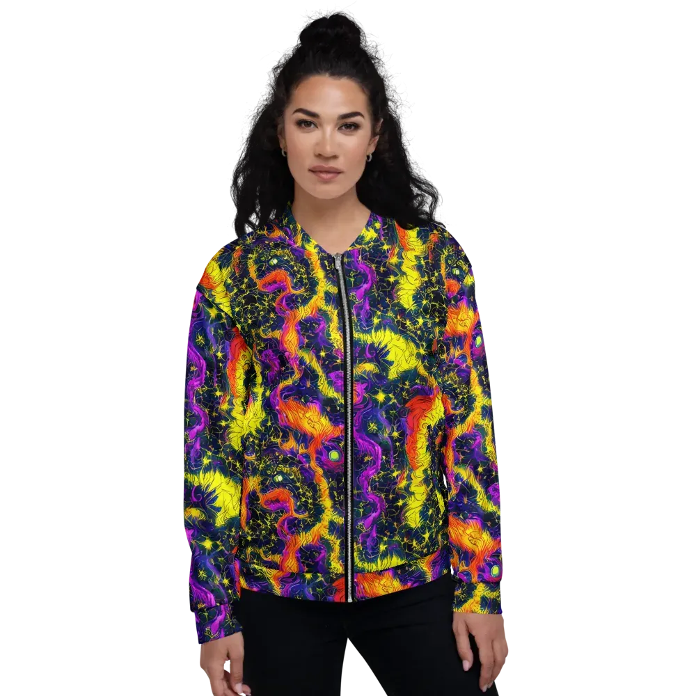Nightfire Mosaic on Bomber Jacket — Front