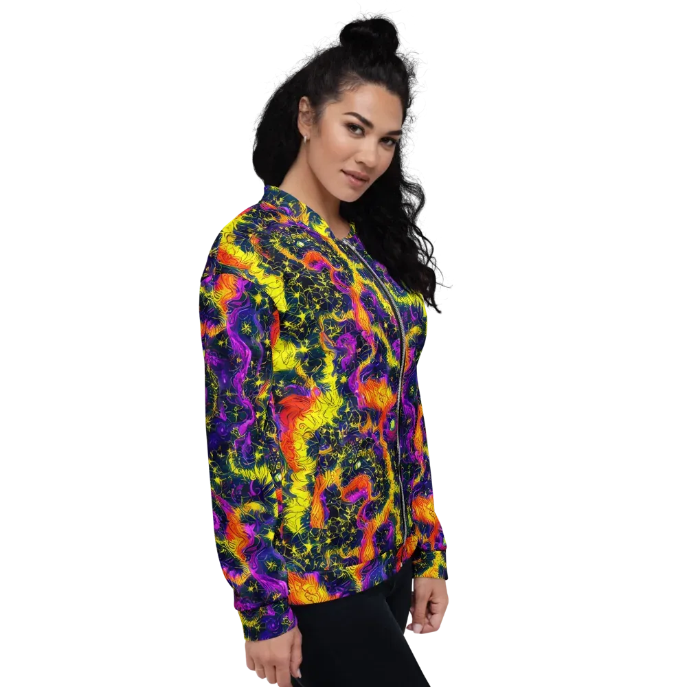 Nightfire Mosaic on Bomber Jacket — Right