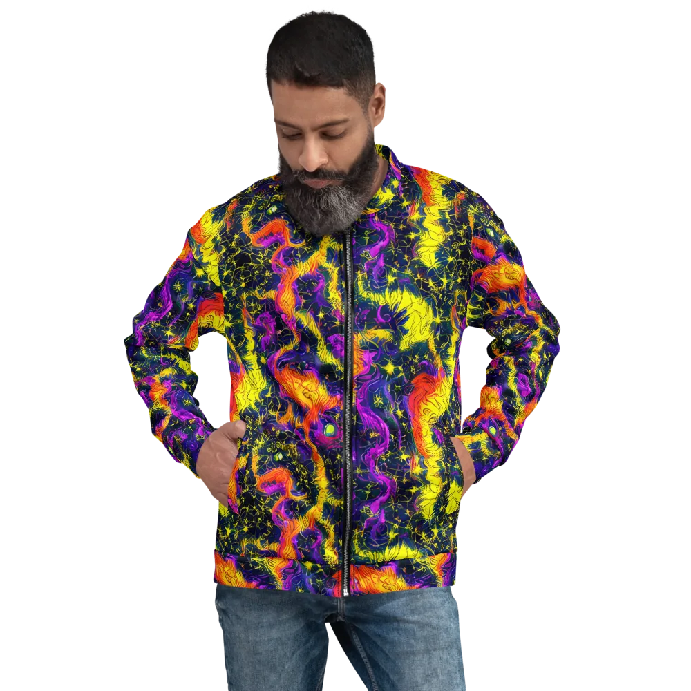 Nightfire Mosaic on Bomber Jacket — Front