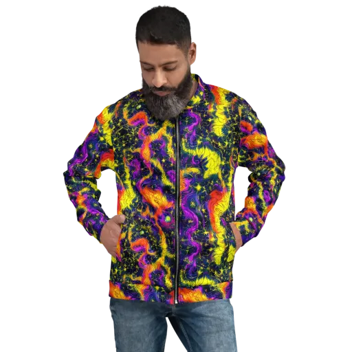 Nightfire Mosaic on a Bomber Jacket