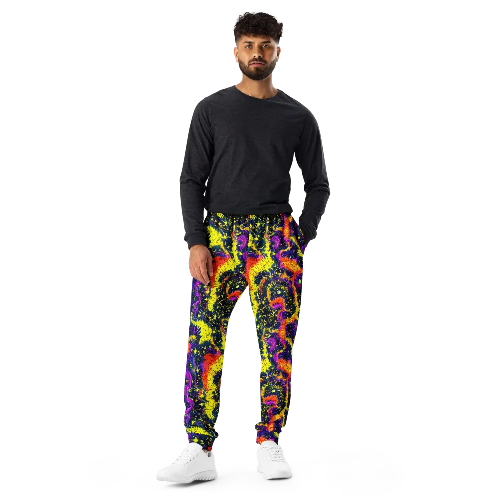 Nightfire Mosaic on Men's Joggers — Front