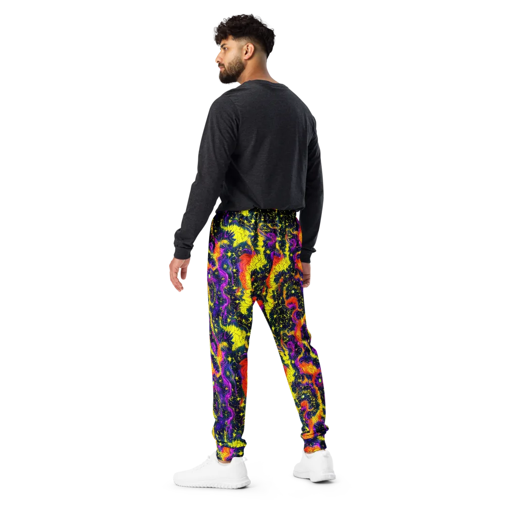 Nightfire Mosaic on Men's Joggers — Back
