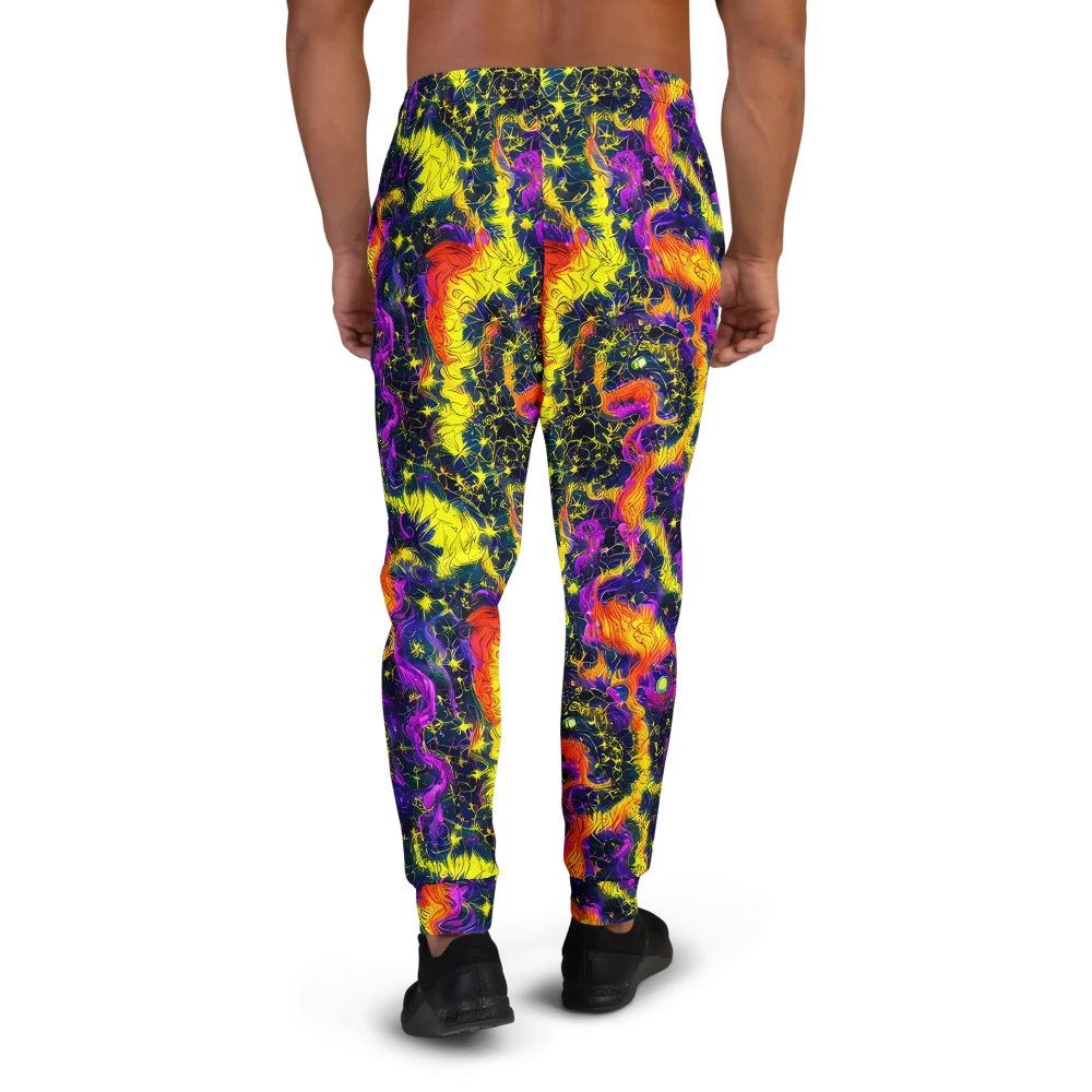 Nightfire Mosaic on Men's Joggers — Back