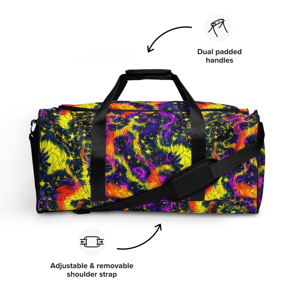 Nightfire Mosaic on Duffle Bag — Front