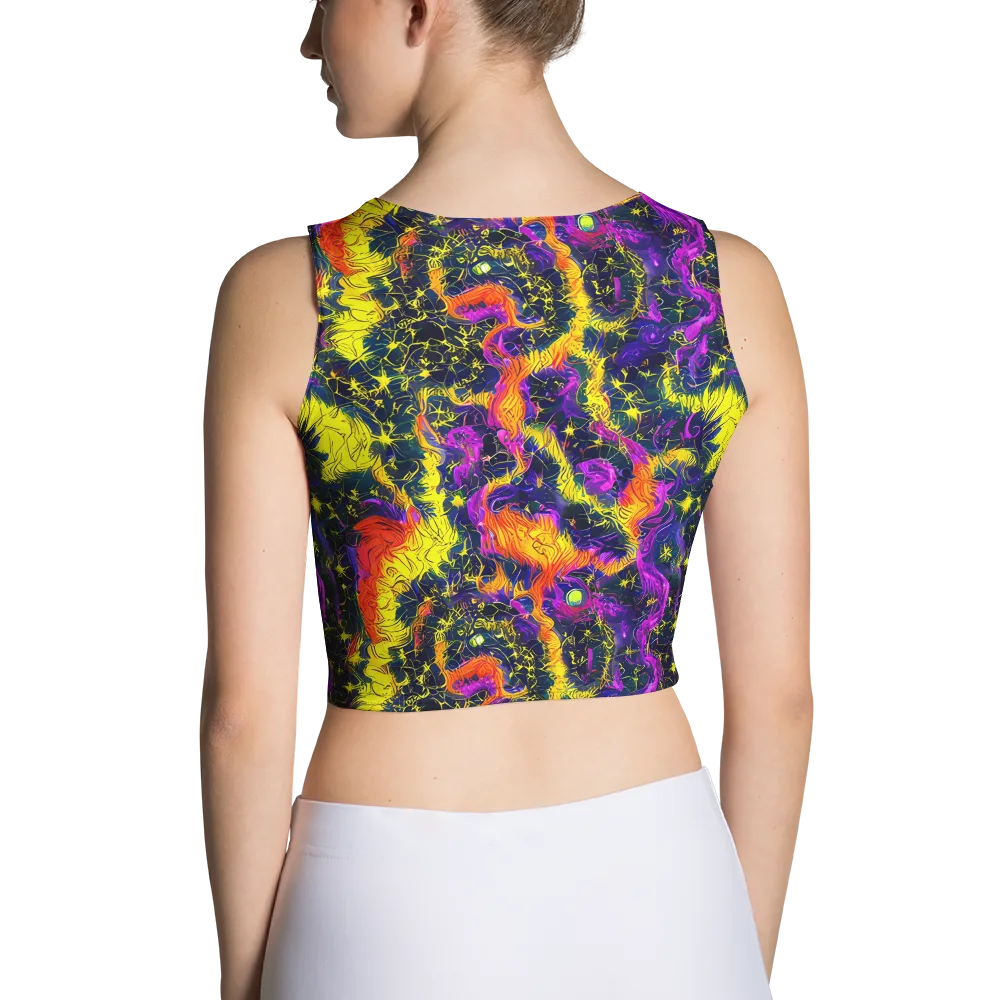 Nightfire Mosaic on Crop Top — Back