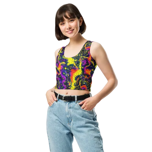 Nightfire Mosaic on a Crop Top