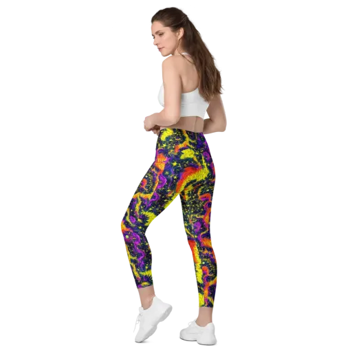 Nightfire Mosaic on a Leggings with Pockets