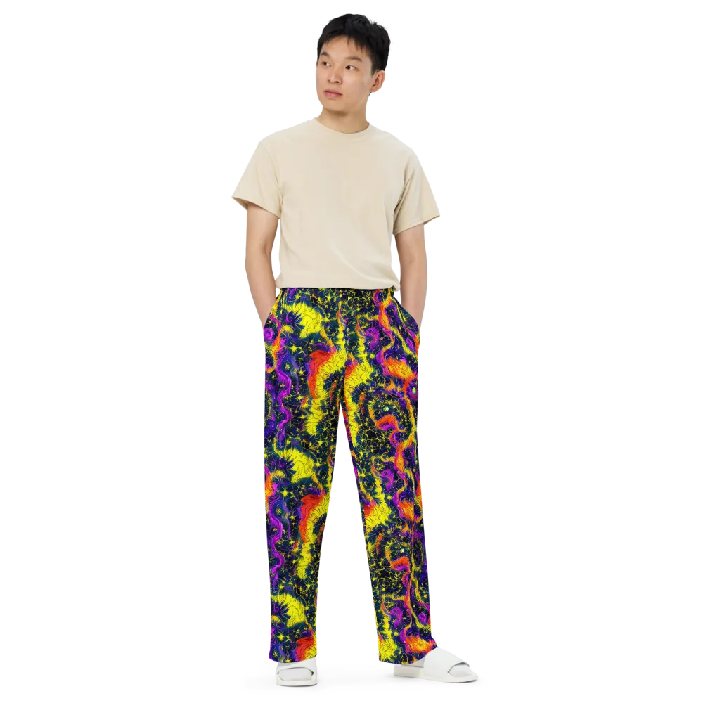 Nightfire Mosaic on Wide-Leg Pants — Front