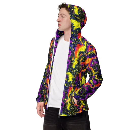 Nightfire Mosaic on a Men's Windbreaker