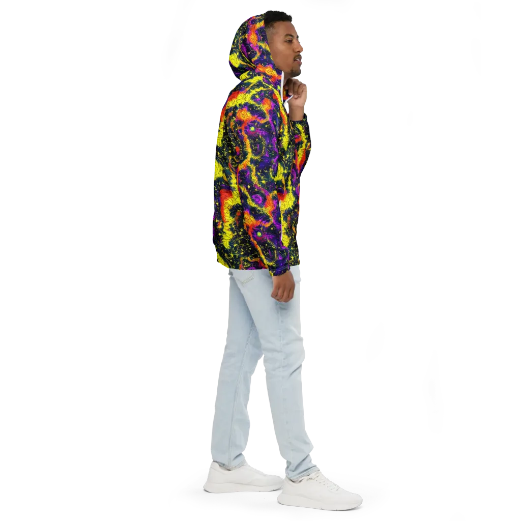 Nightfire Mosaic on Men's Windbreaker — Right