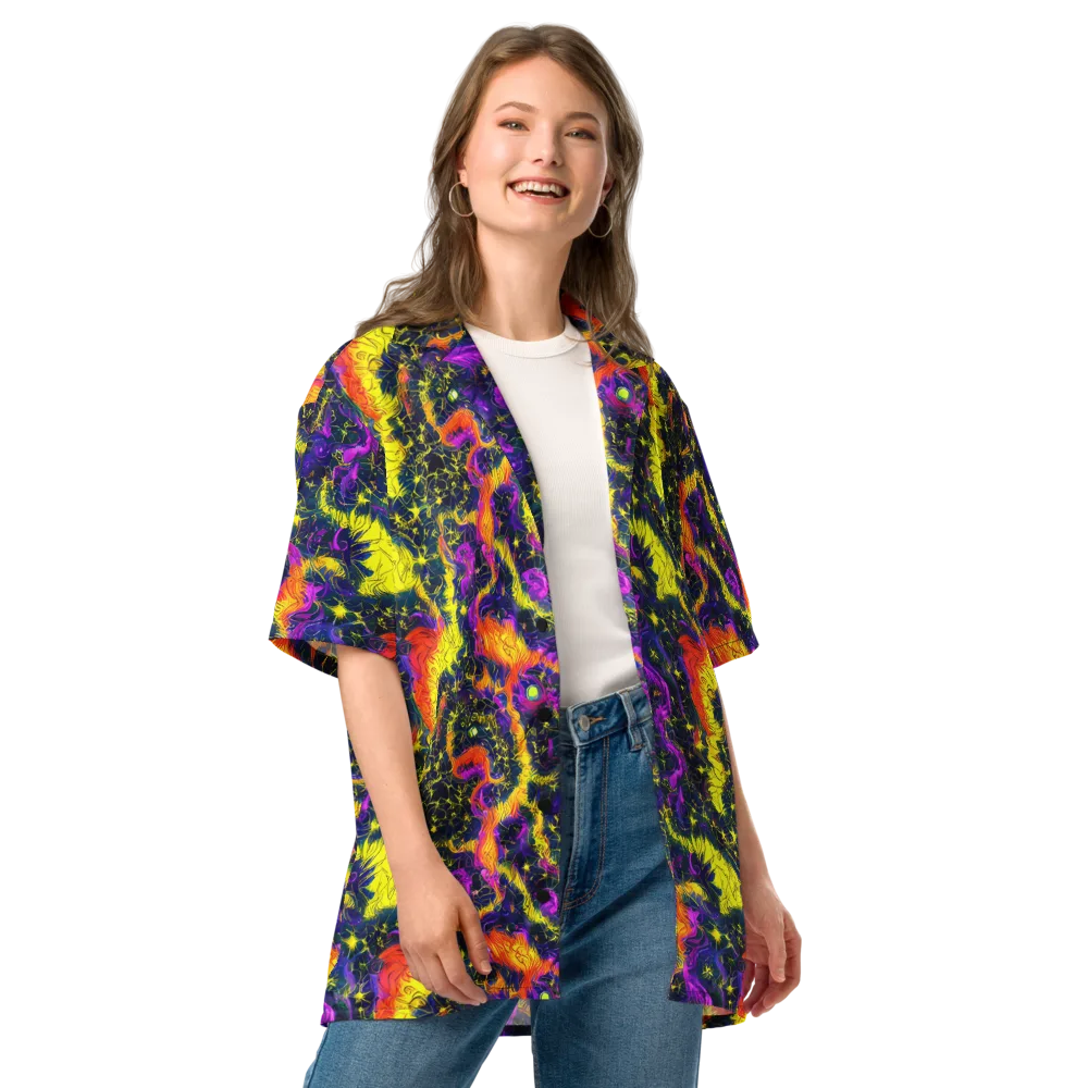 Nightfire Mosaic on Button Shirt — Front