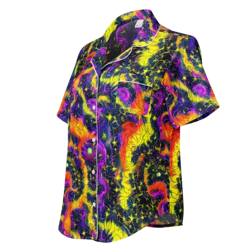 Nightfire Mosaic on a Women's Short Sleeve Pajama Top