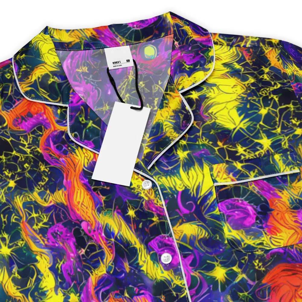 Nightfire Mosaic on Women's Short Sleeve Pajama Top — Product details