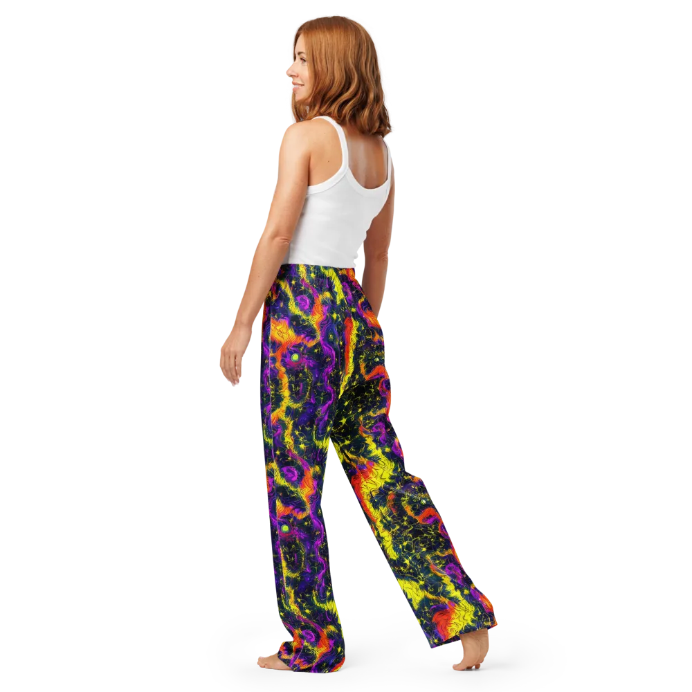 Nightfire Mosaic on Women's Pajama Pants — Back