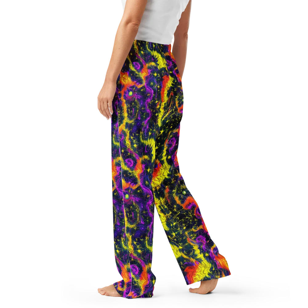 Nightfire Mosaic on Women's Pajama Pants — Left