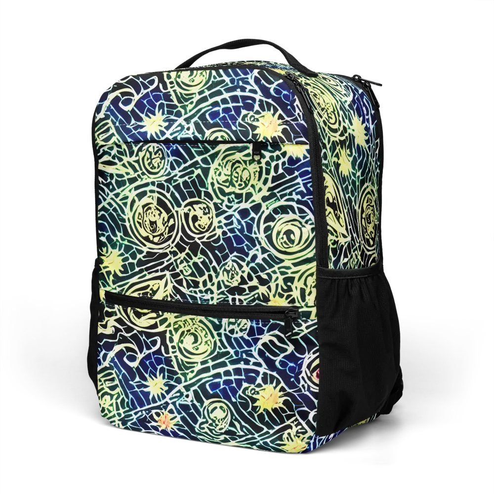 Midnight Watergarden on Utility Backpack — Left Front