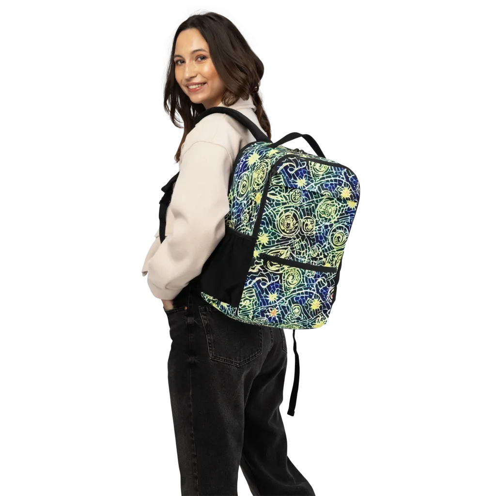Midnight Watergarden on Utility Backpack — Back