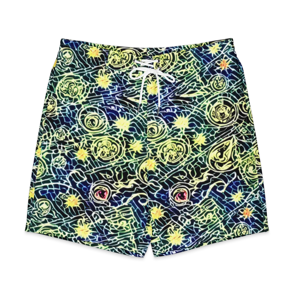 Midnight Watergarden on Men's Board Shorts — Front