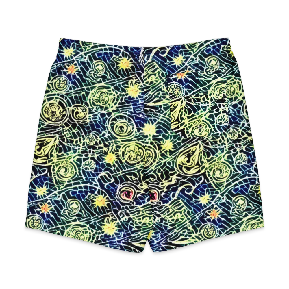 Midnight Watergarden on Men's Board Shorts — Back