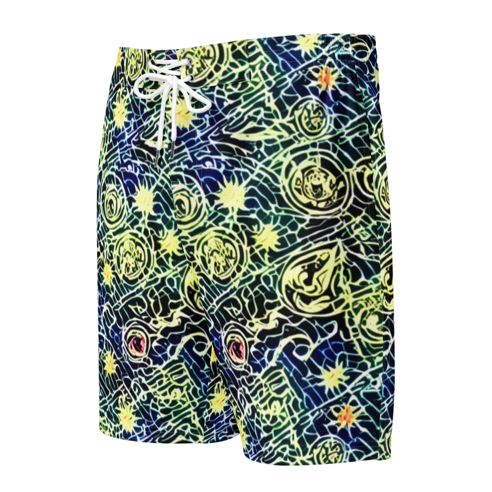 Midnight Watergarden on Men's Board Shorts — Front