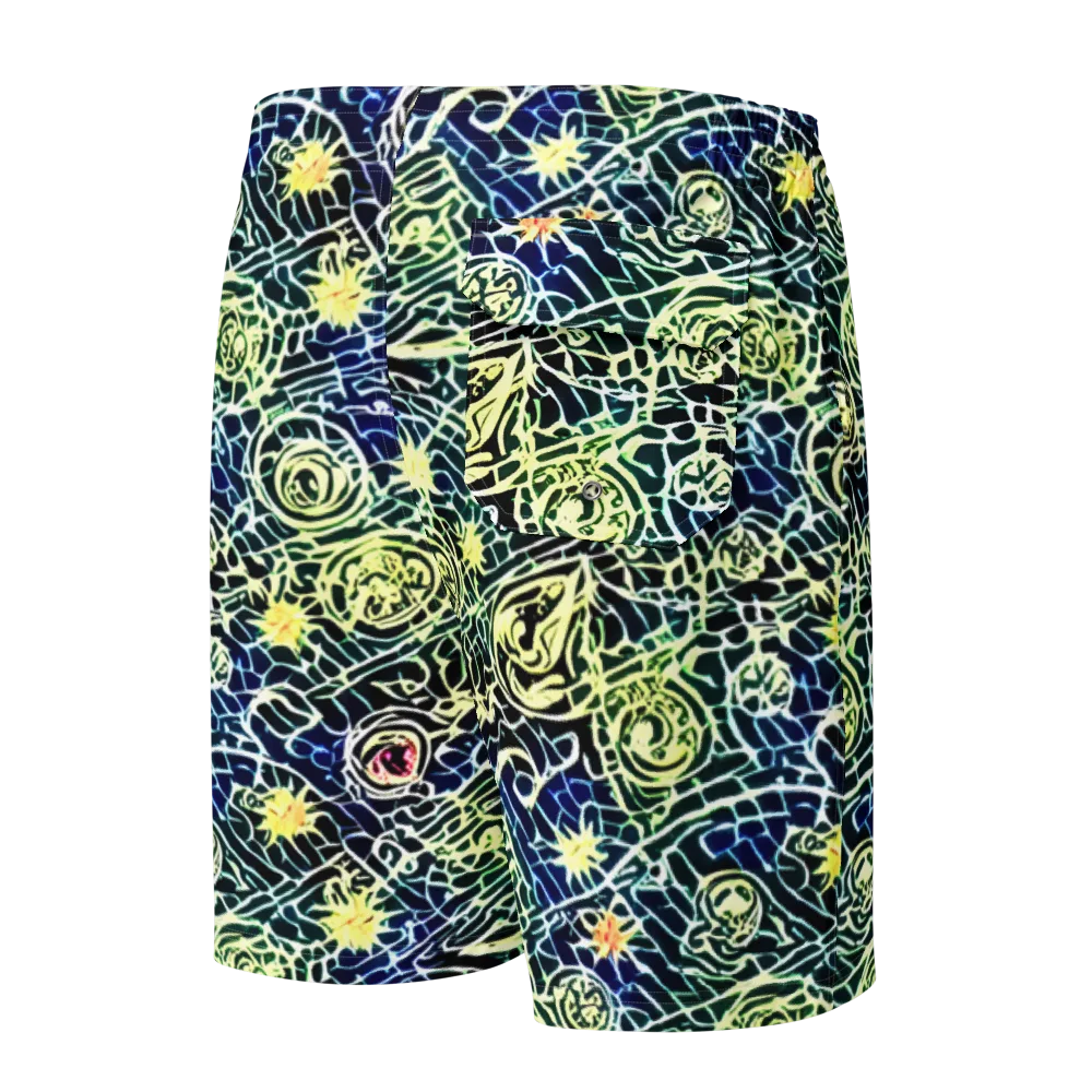 Midnight Watergarden on Men's Board Shorts — Back