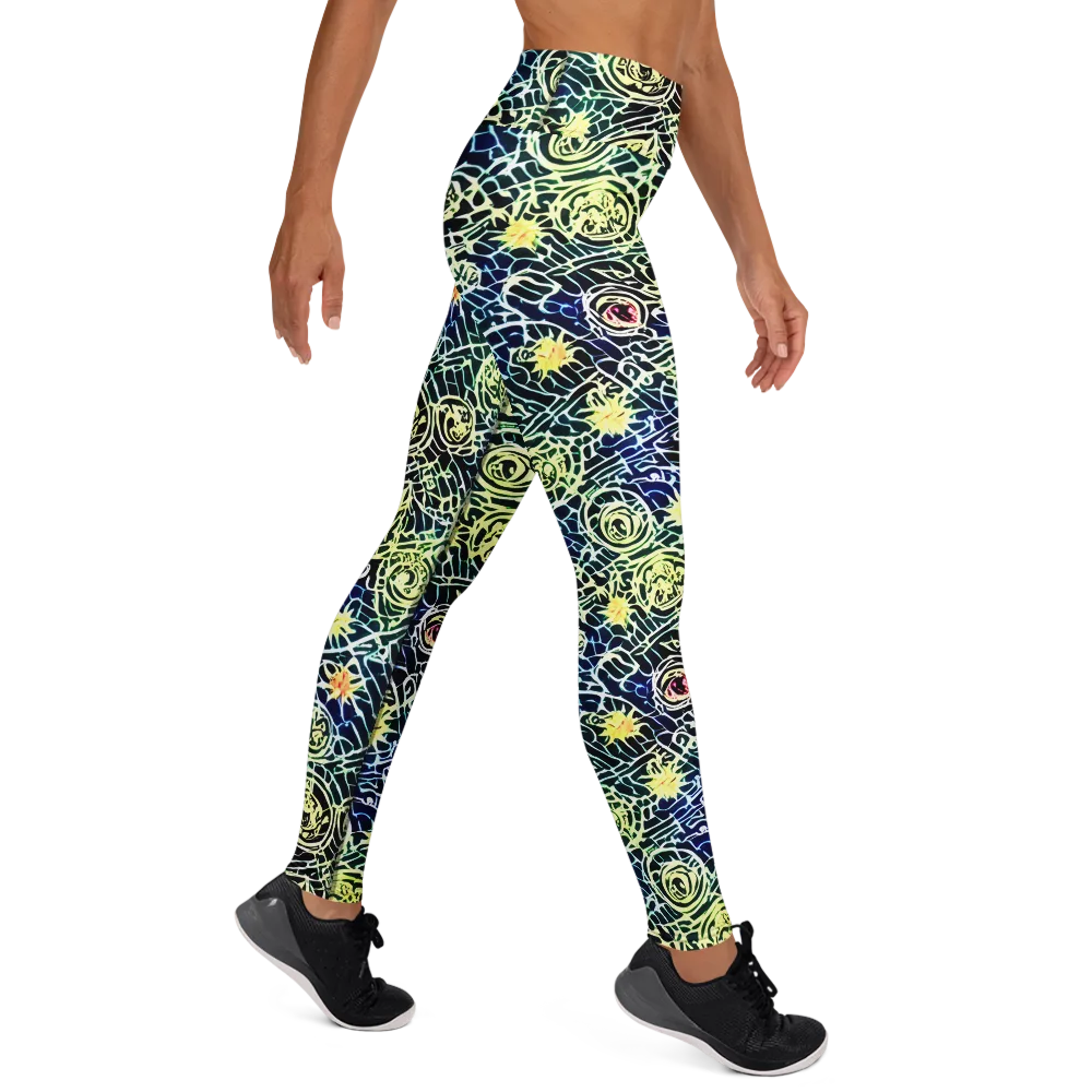Midnight Watergarden on Yoga Leggings — Right