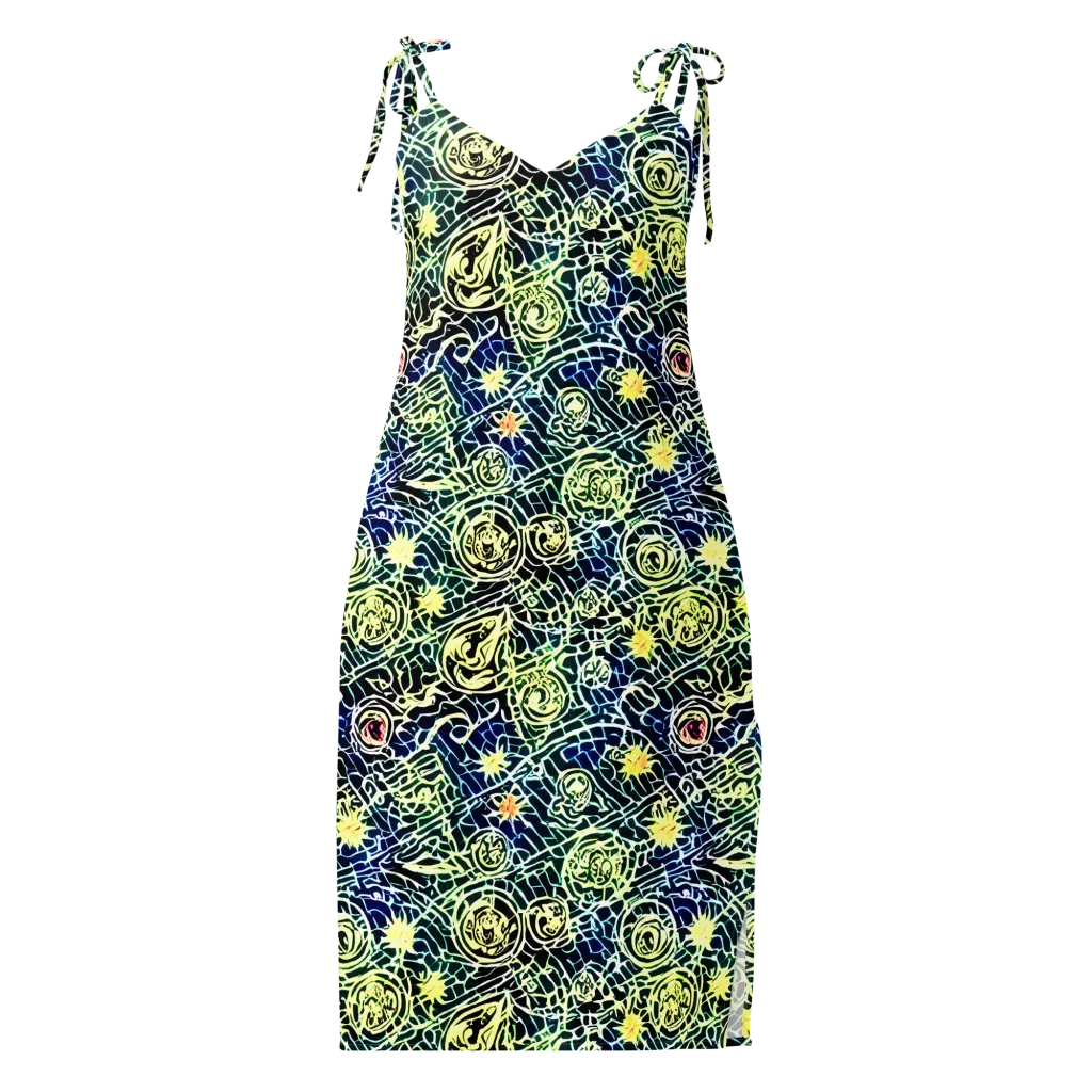 Midnight Watergarden on Slip Dress — Front