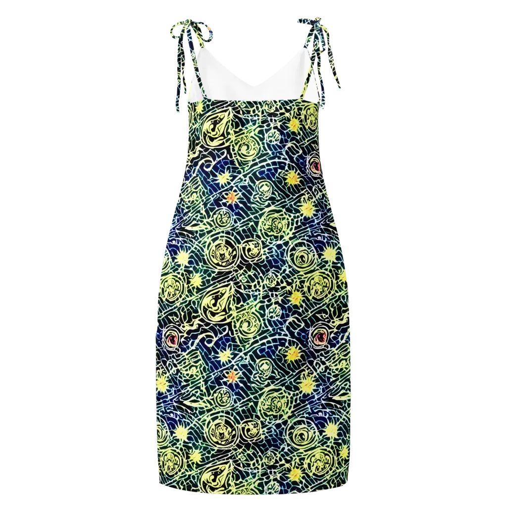 Midnight Watergarden on Slip Dress — Back