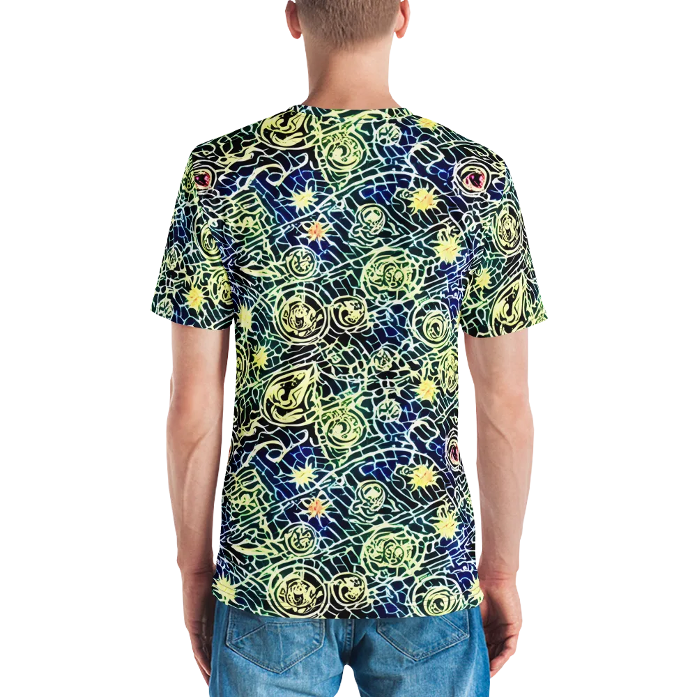 Midnight Watergarden on Men's Crew Neck T-Shirt — Back