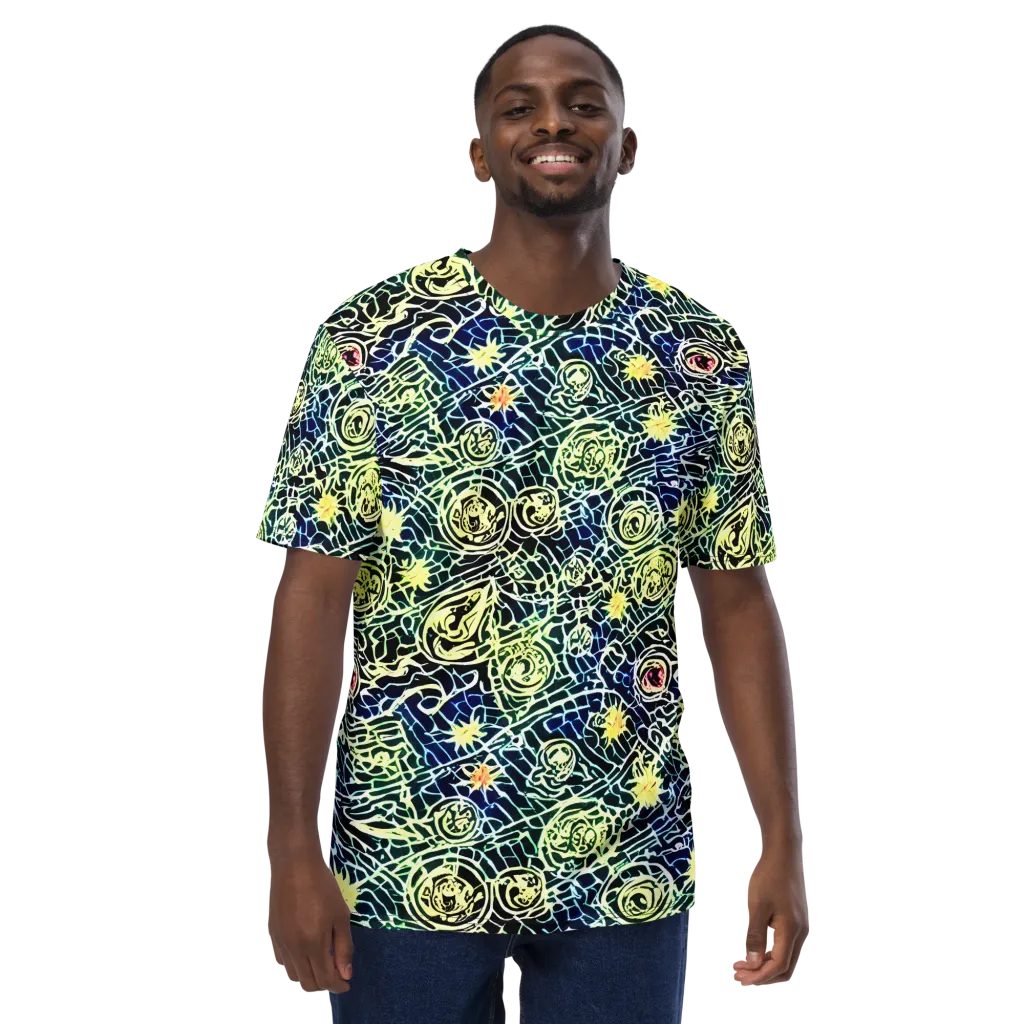 Midnight Watergarden on Men's Crew Neck T-Shirt — Front
