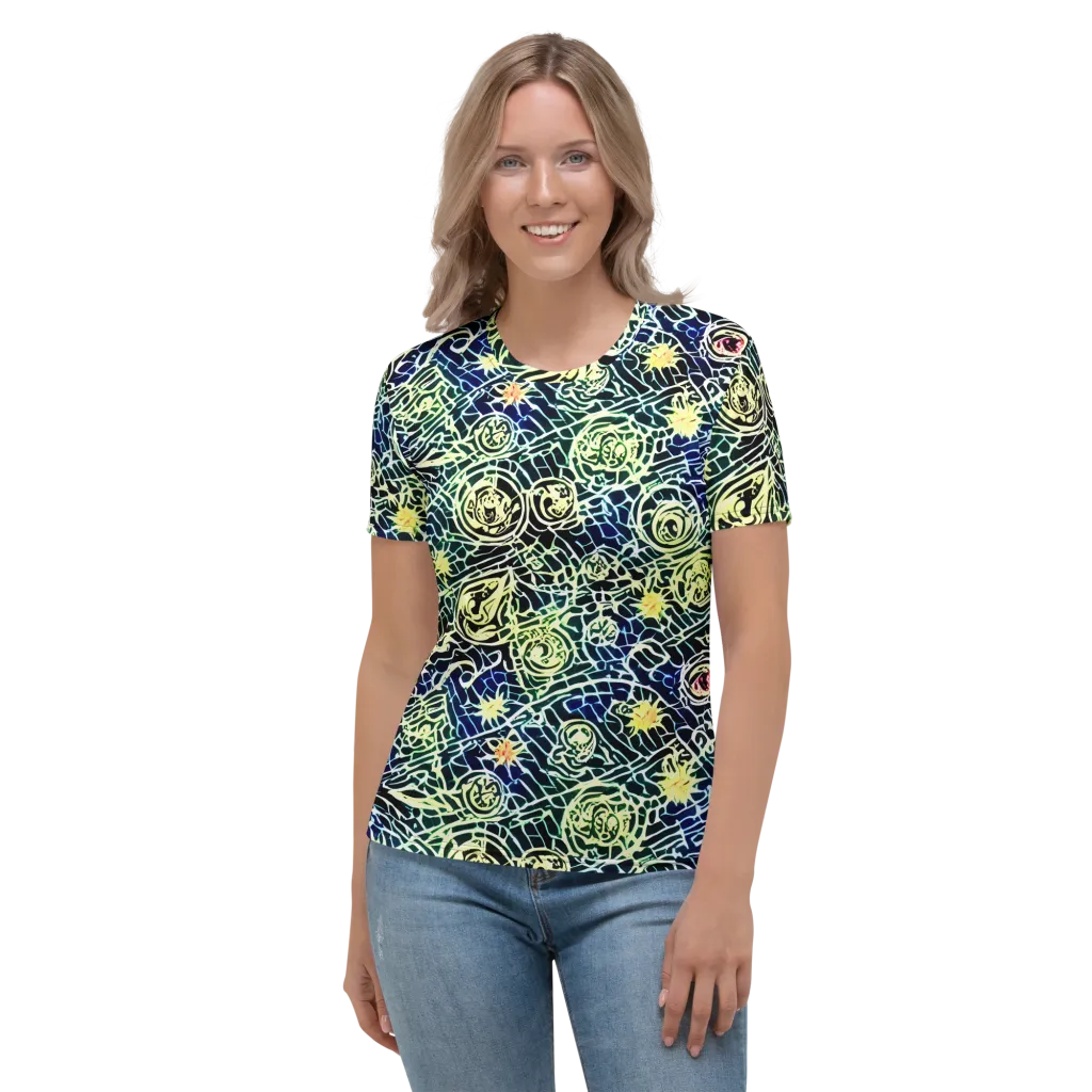 Midnight Watergarden on Women's Crew Neck T-Shirt — Front