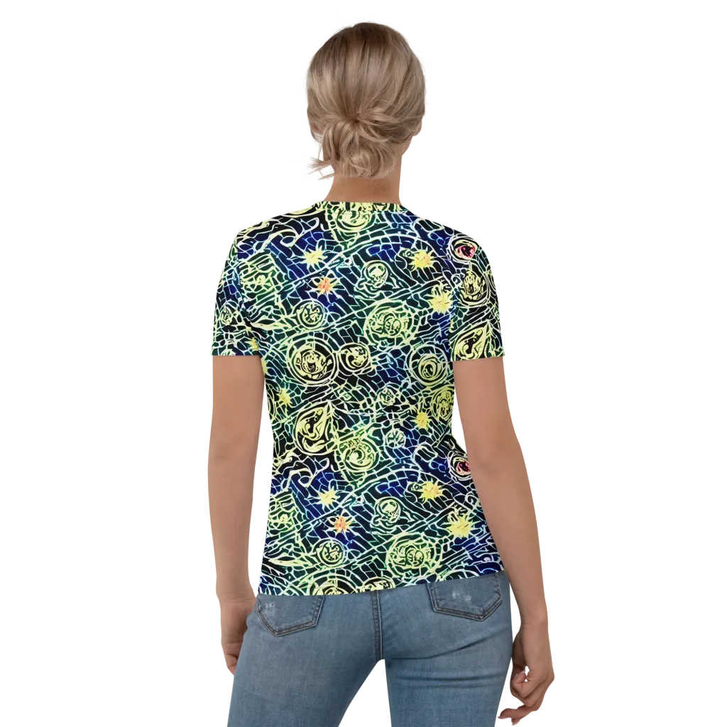 Midnight Watergarden on Women's Crew Neck T-Shirt — Back