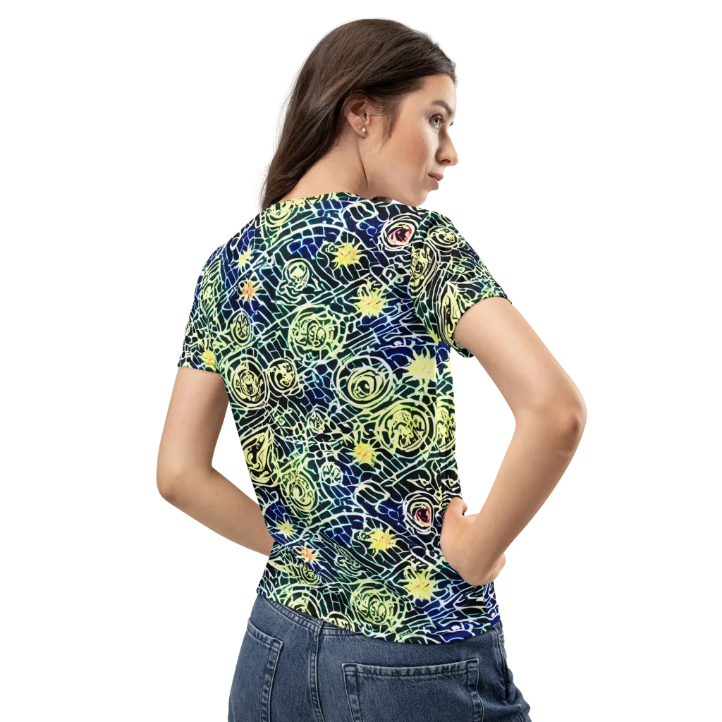 Midnight Watergarden on Women's Crew Neck T-Shirt — Back