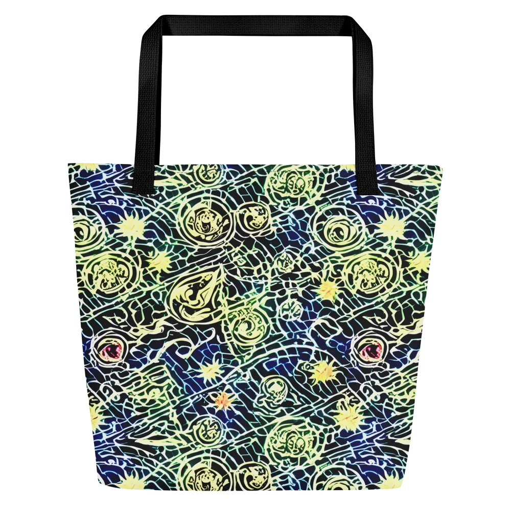 Midnight Watergarden on Large Tote Bag W/ Pocket — Front