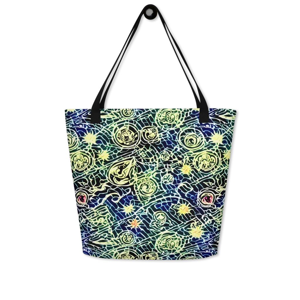 Midnight Watergarden on Large Tote Bag W/ Pocket — Front