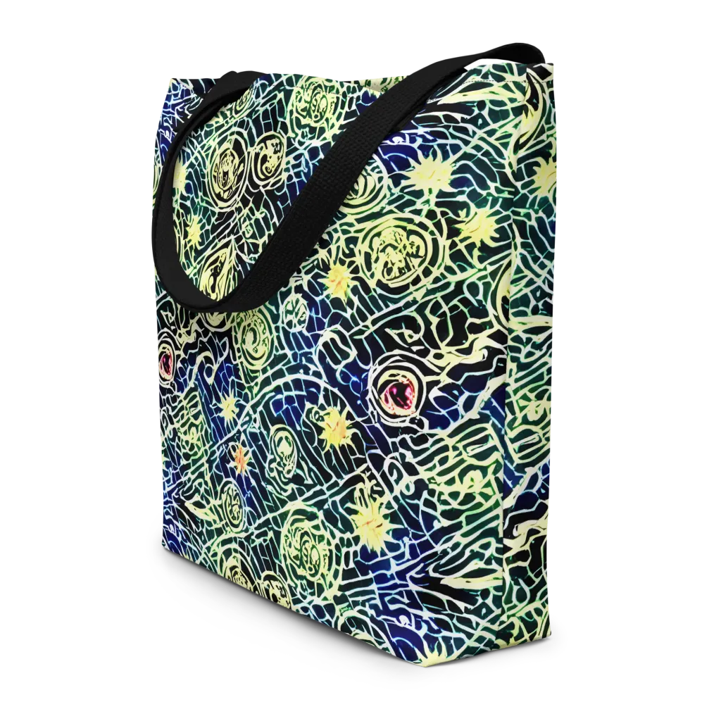 Midnight Watergarden on Large Tote Bag W/ Pocket — Front